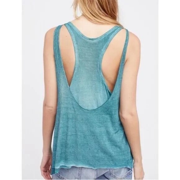 We The Free Womens White Loose Fit Rayon Linen Blend Lightweight Tank Top L - Picture 11 of 11